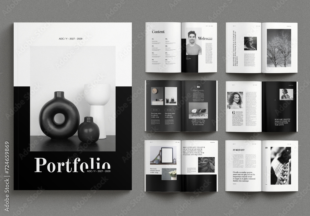 Minimal Portfolio Layout Stock Template | Adobe Stock