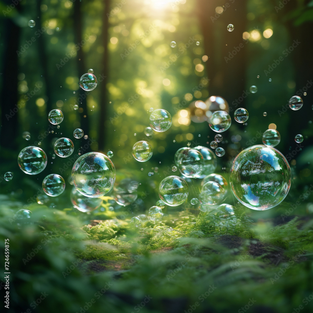 Soap bubble in nature