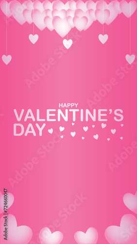 Happy valentines day. Vector banner, greeting card, flayer, poster, with text Happy valentines day