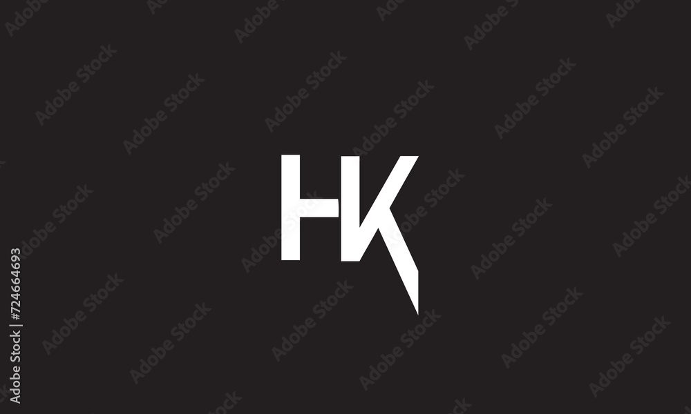 HK, KH , K , H , Abstract Letters Logo Monogram HK, KH , K , H , Abstract Letters Logo Monogram