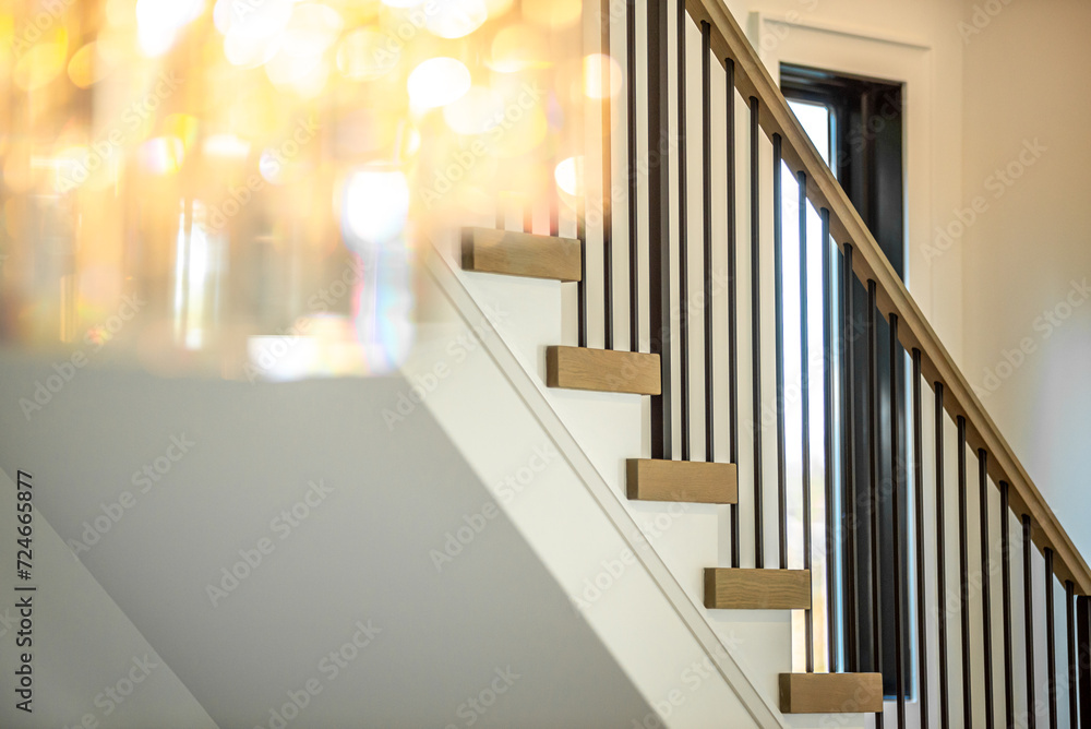 Fototapeta premium modern residential staircase details