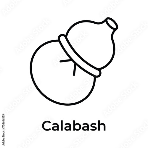 Perfectly designed icon of calabash ready to use in websites and mobile apps