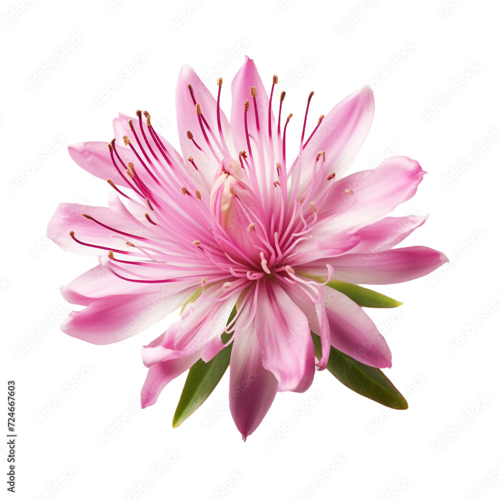Rhododendron flower isolated on transparent background
