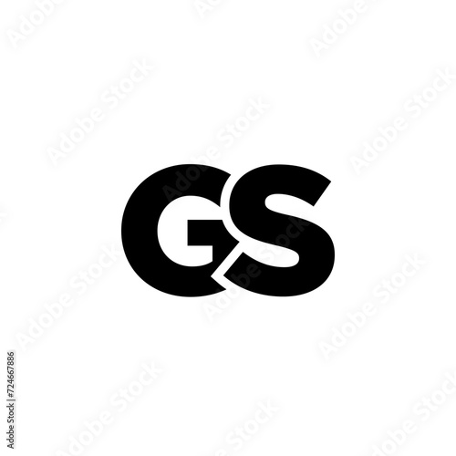 Letter G and S, GS logo design template. Minimal monogram initial based logotype.