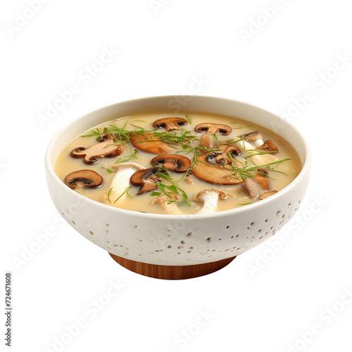 Mushroom Soup, isolated on transparent background, png, Clipping Path, pen tool