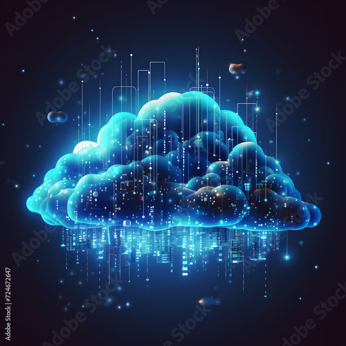 Cloud based software light background	