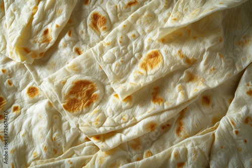 Mexican tortilla texture resembling unleavened bread photo