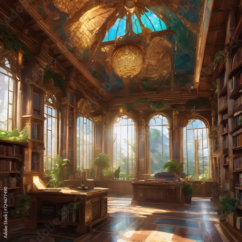 Luxury Library Room Background Very Cool