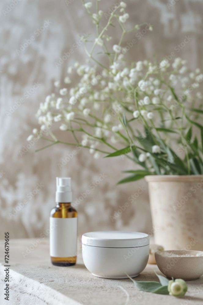 a set of cosmetics for skin care in a beautiful package a set of cosmetics for skin care in a beautiful package