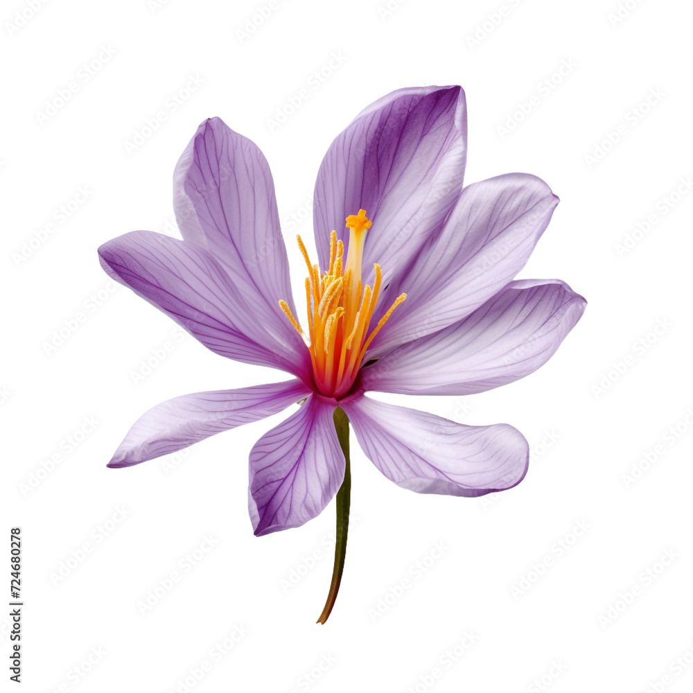 Saffron Crocus flower isolated on transparent background Saffron Crocus flower isolated on transparent background