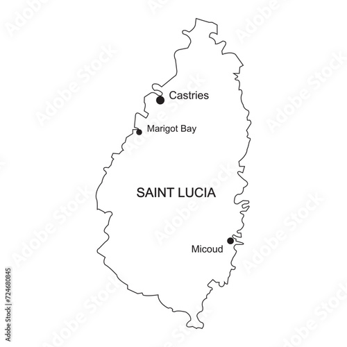 Saint Lucia map