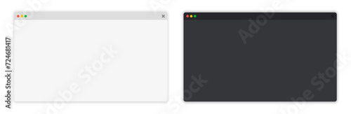 Browser window templaate. Empty web page mockup. Webpage templaates.  Browser window