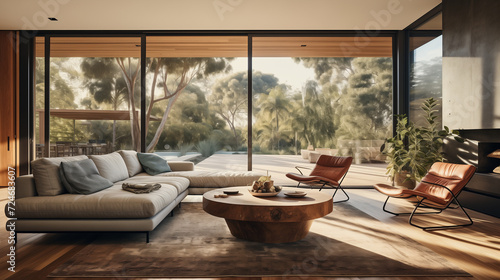 interior of a modern Australian house, minimalist interior design