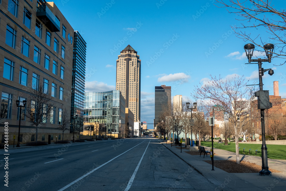 Obraz premium morning in des moines iowa