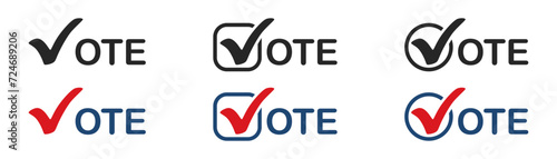 Vote. Vote vector icon. Election sign. USA presidential election 2024