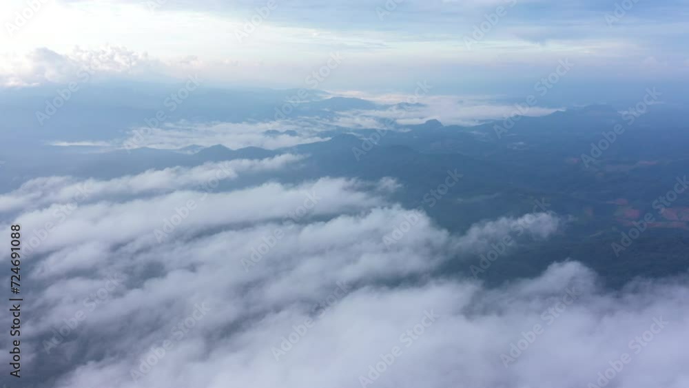 clouds and morning sky or Doi Dam Viewpoint on the mountain full of fog in sea of clouds at dawn, Wiang Haeng district, Chiang Mai Thailand Asian, Sky above clouds, clouds and morning sky or Doi Dam Viewpoint on the mountain full of fog in sea of clouds at dawn, Wiang Haeng district, Chiang Mai Thailand Asian, Sky above clouds,