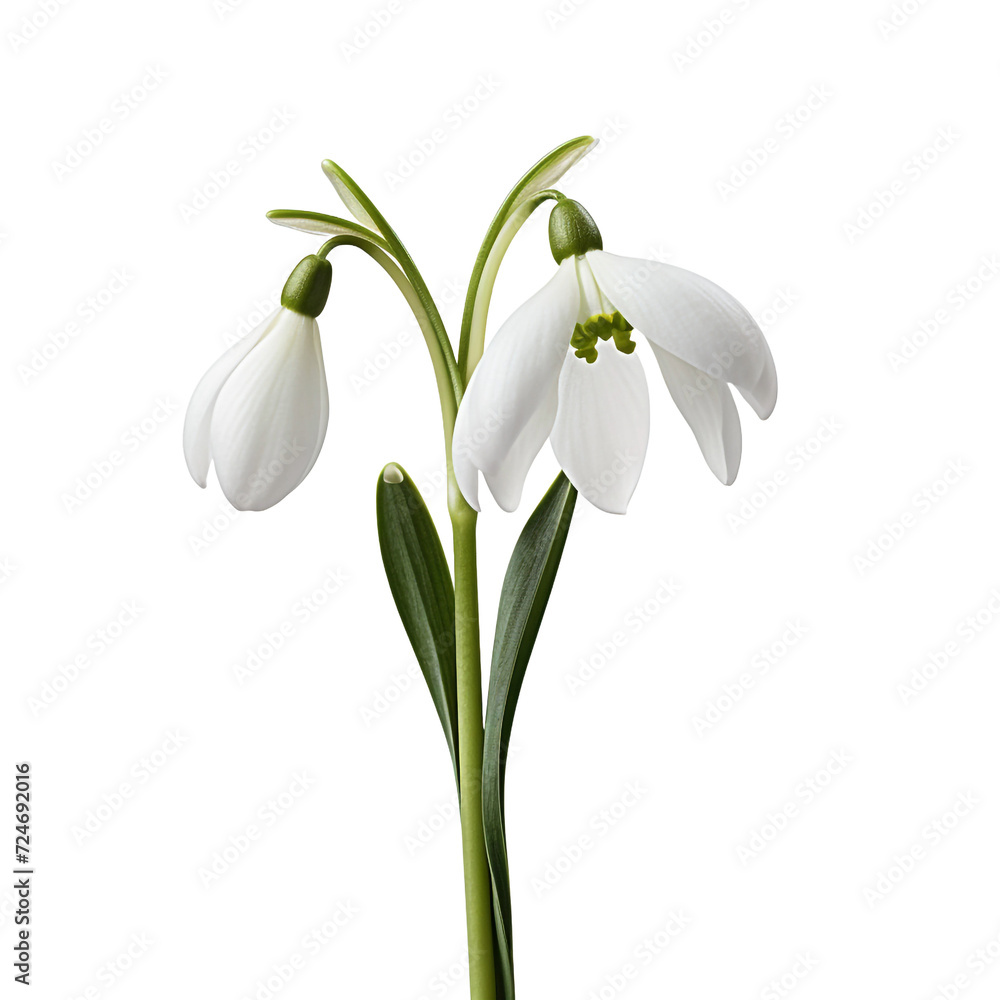 Snowbell flower isolated on transparent background Snowbell flower isolated on transparent background