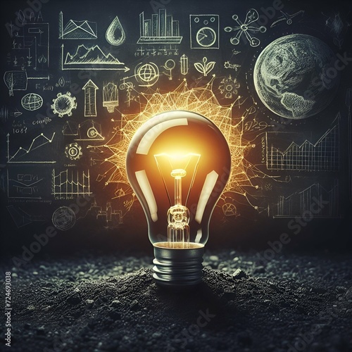 Light Bulb Concept Generative AI
