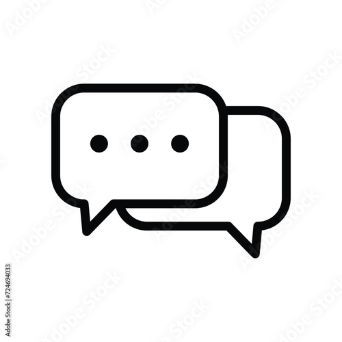 Bubble Speech Icon Vector Simple Design