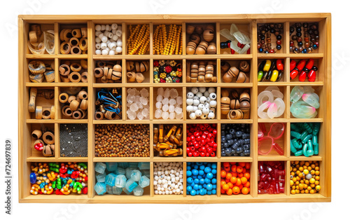 The Bead Organizer's Palette On Transparent Background.