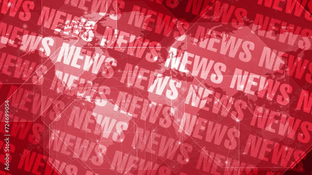 Red news background with world map global updates and worldwide network headline news inscription in media network communication Red news background with world map global updates and worldwide network headline news inscription in media network communication