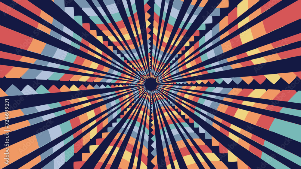Fototapeta premium Abstract spiral dotted round vortex style creative background.