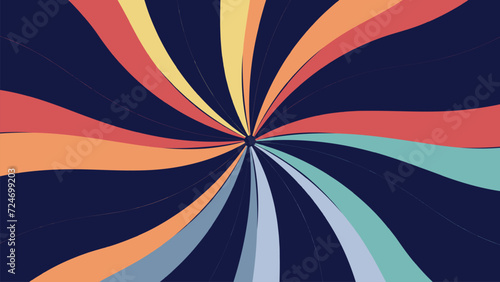 Abstract spiral dotted round vortex style creative background.