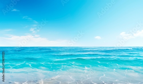 Blue sea and clear sky in summer