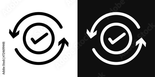 Ensure icon set. Vector illustration photo