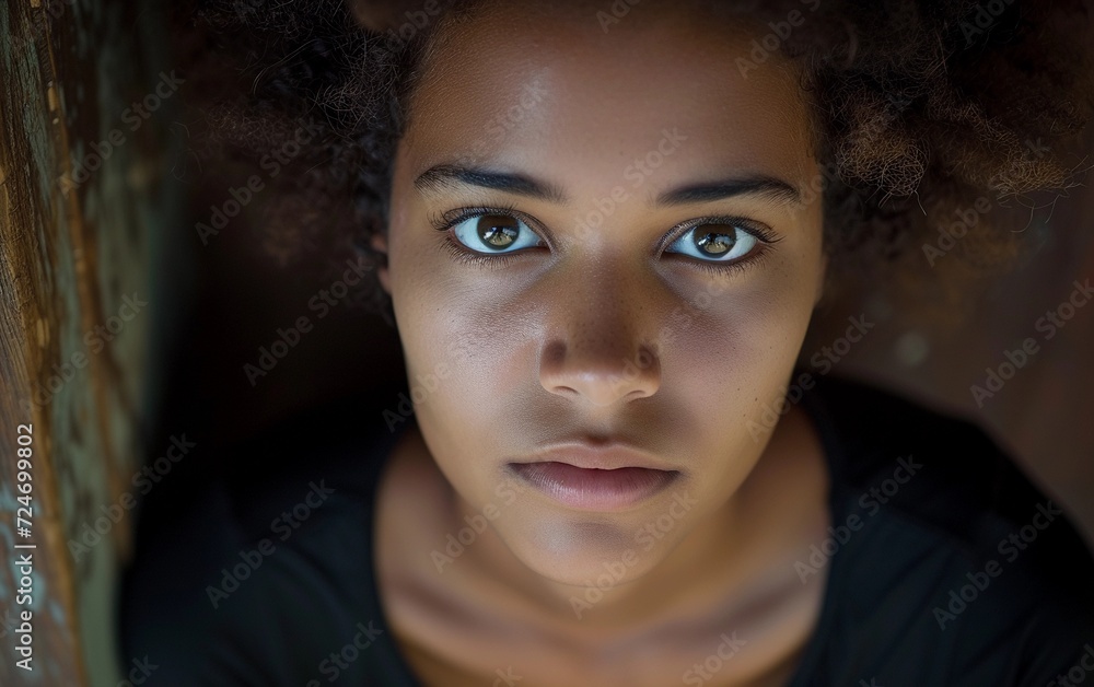 Close-Up Portrait of a Person With Blue Eyes Close-Up Portrait of a Person With Blue Eyes