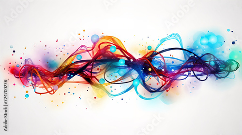 Colorful lines intertwine, symbolizing a vibrant internet connection. AI Generative.