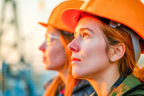 Female empowerment, highlighting women's strength and resilience, March, people concept, genrative ai photo