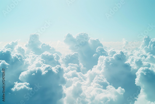 Heavenly Horizon: White Clouds Dance