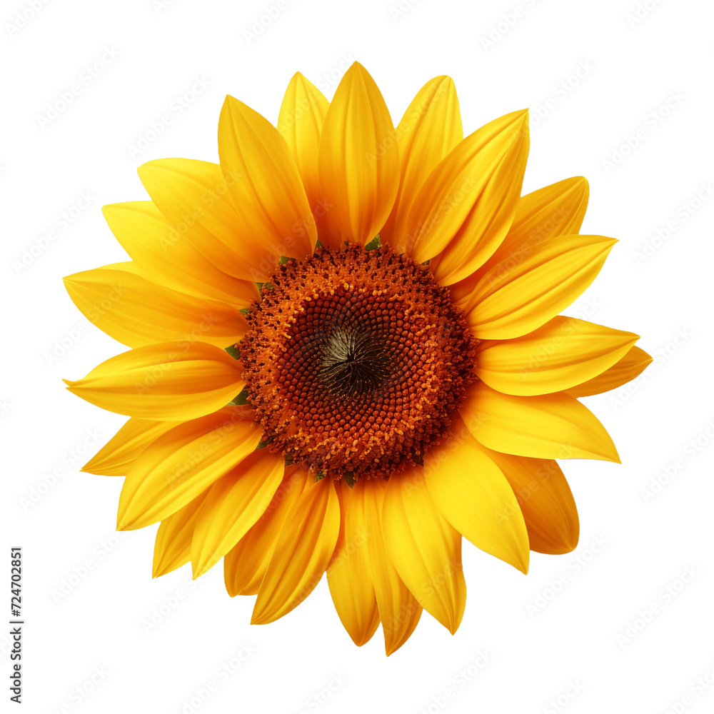 Sunflower flower isolated on transparent background Sunflower flower isolated on transparent background