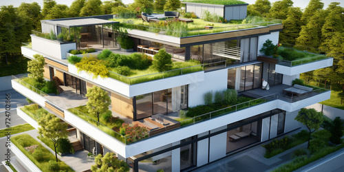 Modern residential with green 