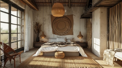 Cozy Natural-Themed Bedroom Interior