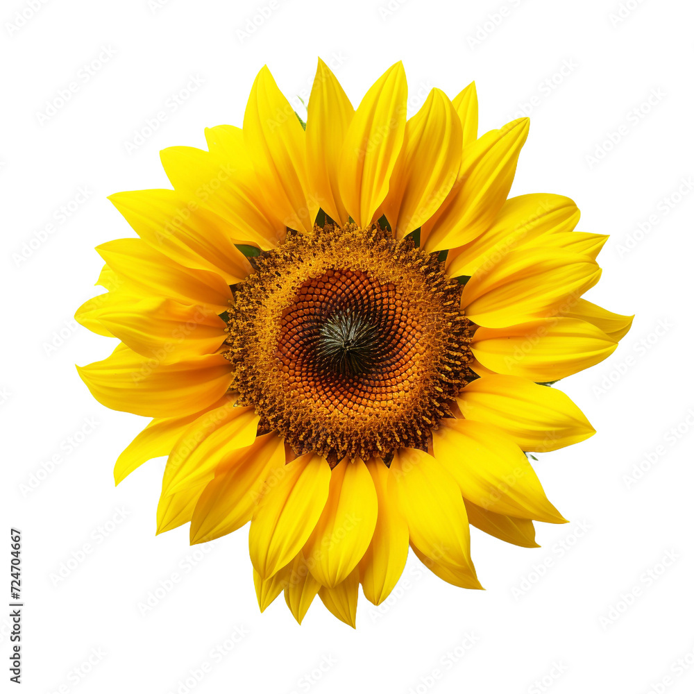Fototapeta premium Sunflower flower isolated on transparent background