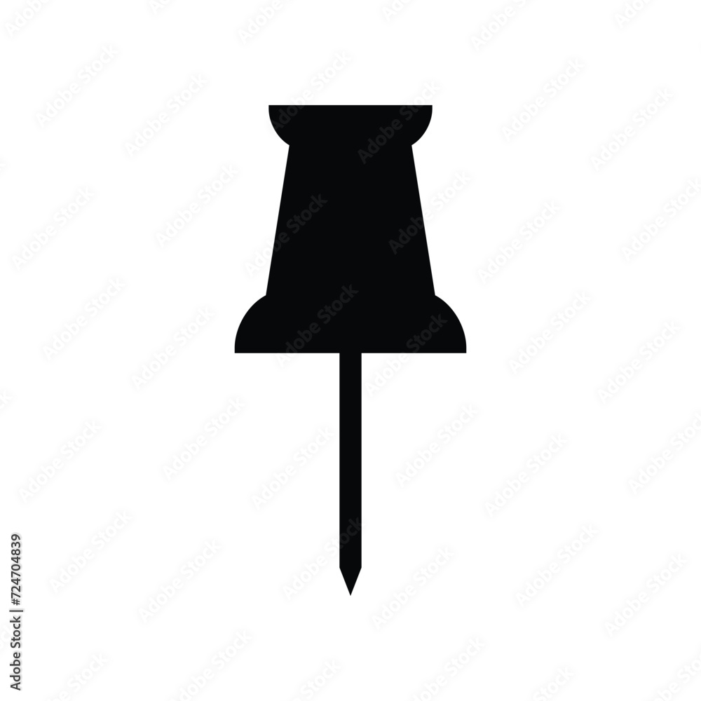 Push Pin Icon Vector Simple Design Push Pin Icon Vector Simple Design