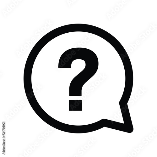 Question Sign Icon Vector Simple Design