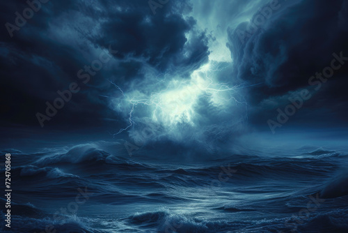 Ocean's Fury Unleashed in Darkness