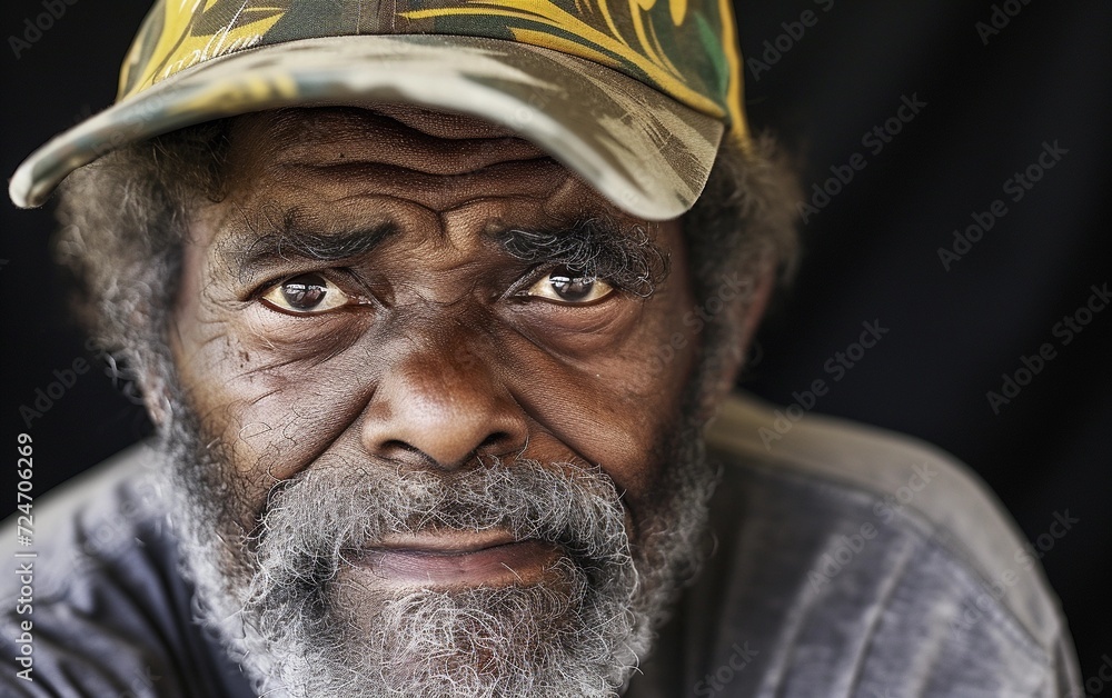 Close-Up Portrait of a Person Wearing a Hat Close-Up Portrait of a Person Wearing a Hat