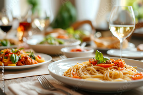 Gluten-Free Pasta Dishes on an Elegant Dining Table