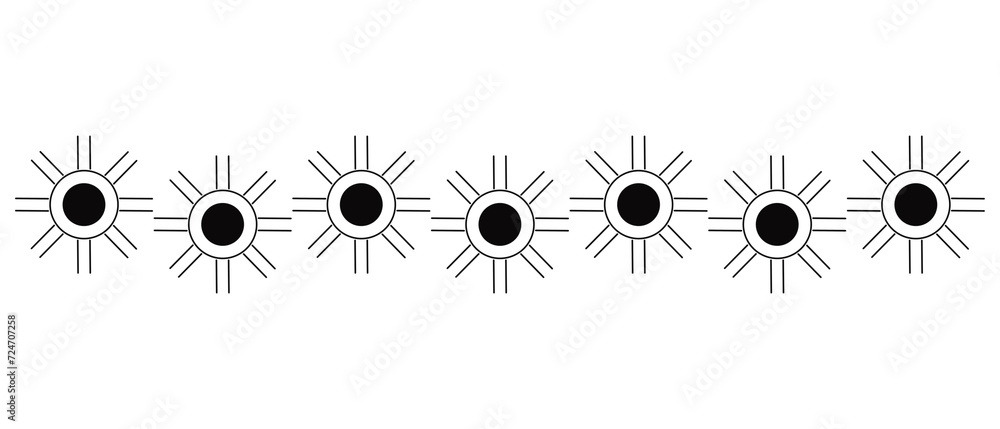 Fototapeta premium Classic Black Text Divider Isolated on White