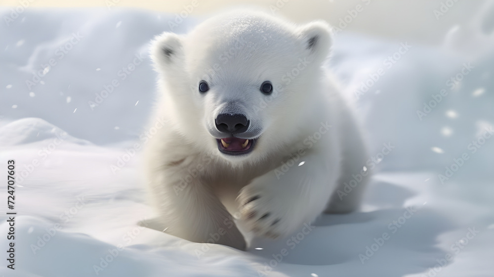 polar bear in the snow polar bear in the snow