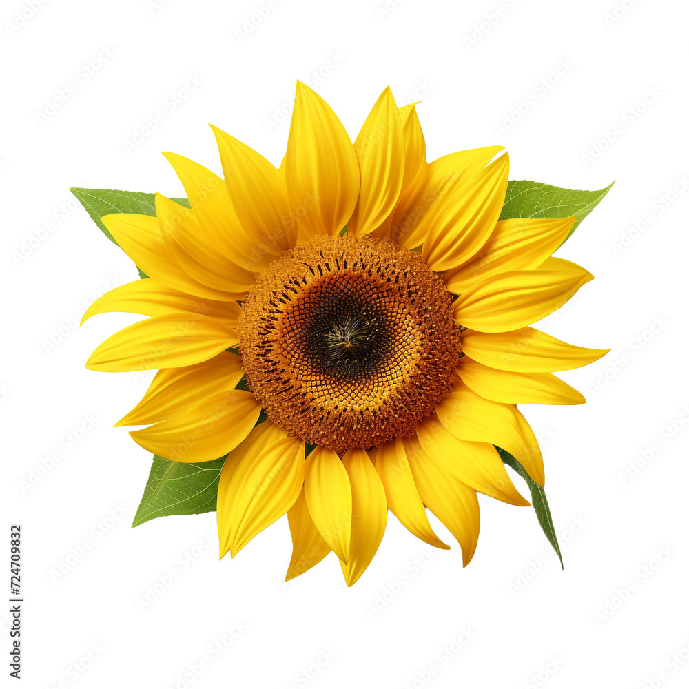 Naklejka premium Sunflower flower isolated on transparent background