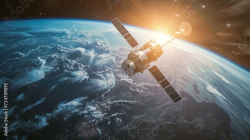 Satellite Orbiting Earth, Technology Concept