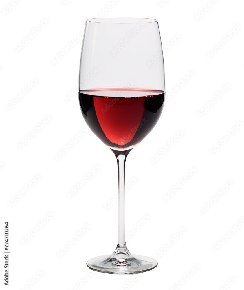 isolated illustration of red wine glass. Created with Generative AI isolated illustration of red wine glass. Created with Generative AI