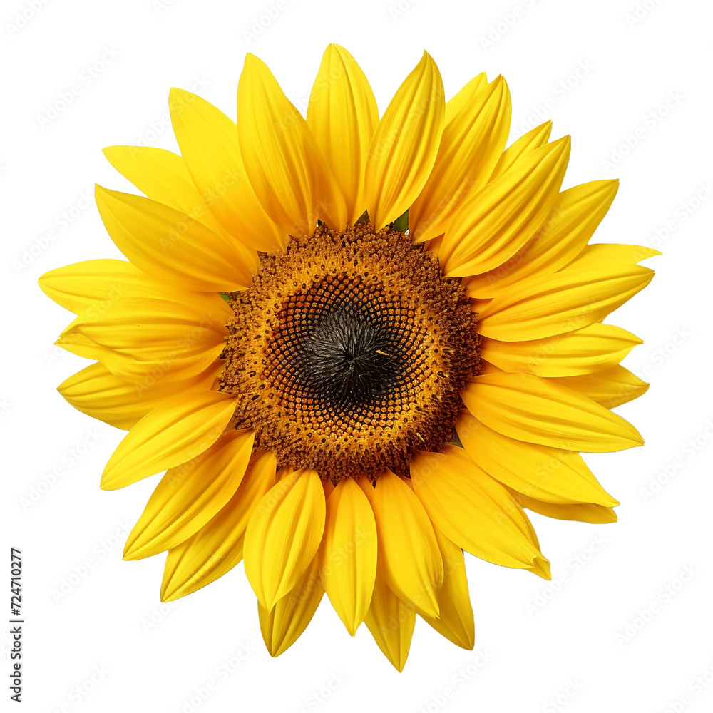 Fototapeta premium Sunflower flower isolated on transparent background
