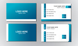 abstract modern blue gradient business card designs. Business card for business and personal use. illustration design