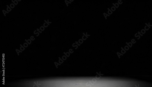 plain solid absolutely black colour background empty space for background of studio room and display ad or product or website template photo